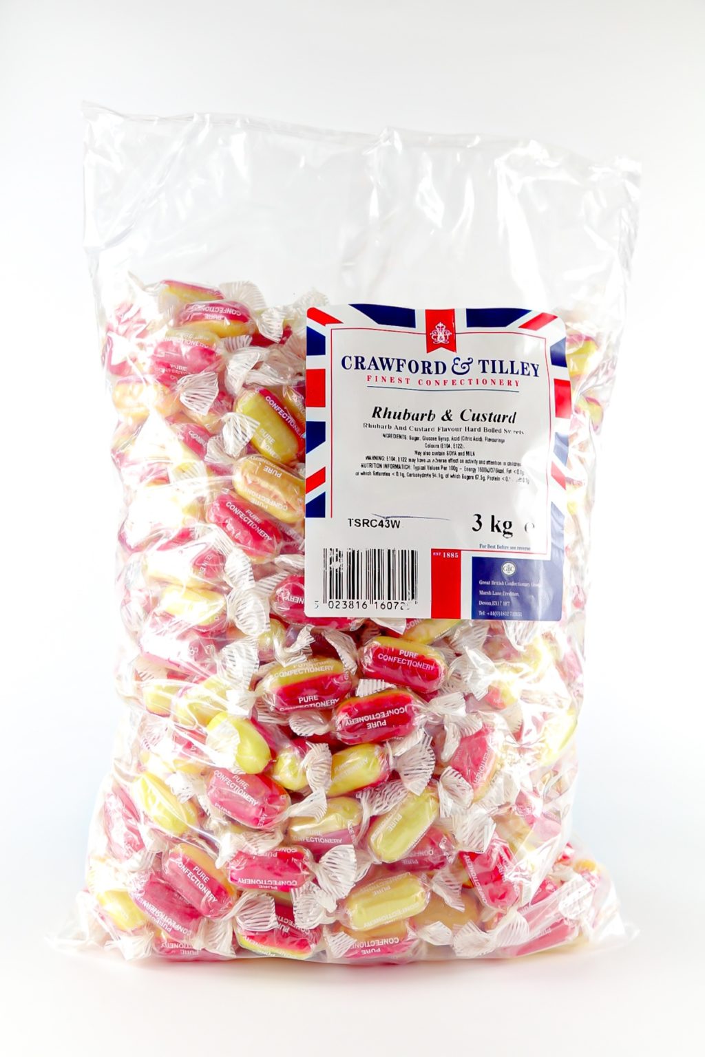 Rhubarb and Custard Sweets Bulk Bag 3kg - Best Of British