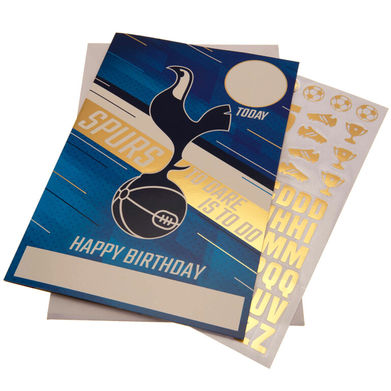 Tottenham Hotspur FC Birthday Card With Stickers - Best Of British