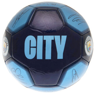 Manchester City Signature Ball Size 5 Sky Blue Navy