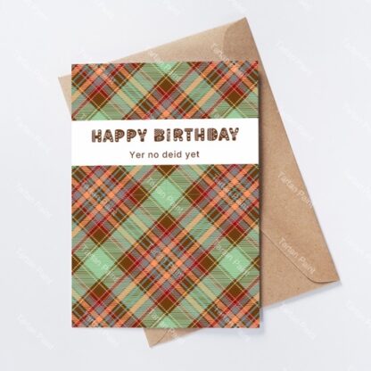 Green Tartan Happy Birthday